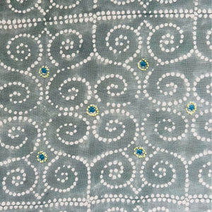 Anushka Blue Grey Embroidered Fabric