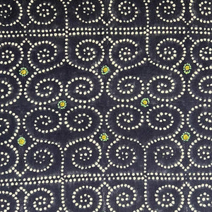 Anushka Deep Blue Embroidered Fabric