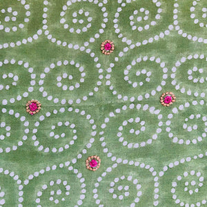 Anushka Light Green Embroidered Fabric