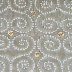 Anushka Taupe Embroidered Fabric