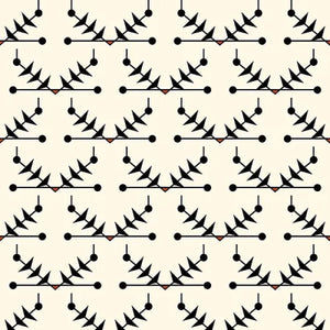 Atomic Trellis Black Wallpaper