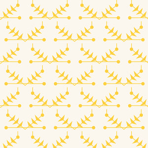 Atomic Trellis Yellow Wallpaper