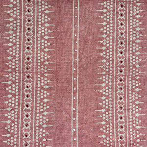 Bela Stripe Berry Blush Embroidered Fabric