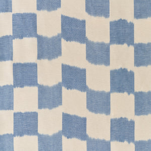 Checkerboard Cornflower Blue Fabric