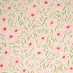 Dune Flowers Pink Poppies Wallpaper