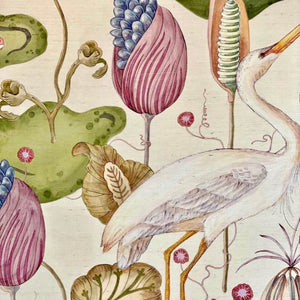 Fancy Flock Grasscloth Wallpaper
