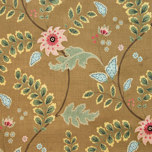 Floral Trail Caramel Fabric