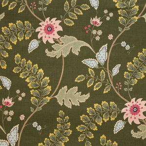 Floral Trail Moss Fabric