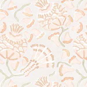Iznik Papaya Wallpaper
