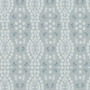 Kaleidoscope Garden Relief Bluebird Fabric