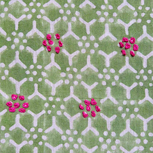 Kali Light Green Embroidered Fabric