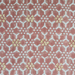 Kali Pink Blush Embroidered Fabric