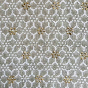 Kali Taupe Embroidered Fabric