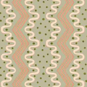 Madame Ziggle Pistachio Wallpaper