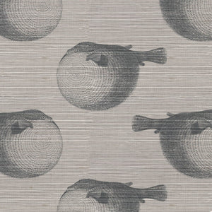 Mr. Blow Velvet Underground Grasscloth Wallpaper