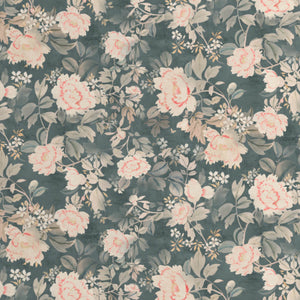 Peony Petrol Wallpaper