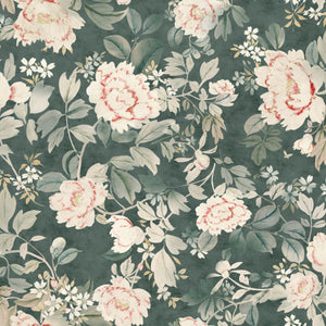 Petite Peony Petrol Fabric
