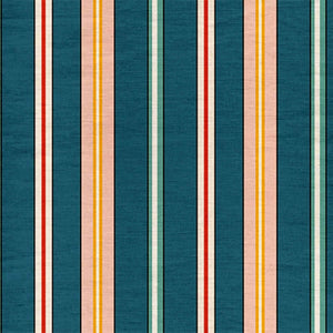 Sporty Stripes Blue Outdoor Fabric
