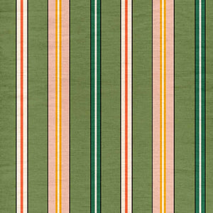 Sporty Stripes Green Outdoor Fabric