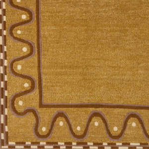 Squiggle Border Golden Reef Rug