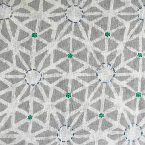 Taraka Ash Grey Embroidered Fabric