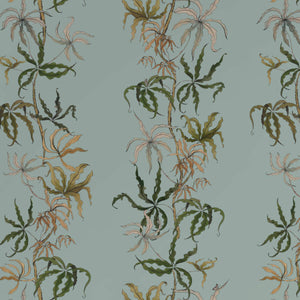 Vertical Fern Cerulean Wallpaper