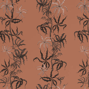 Vertical Fern Terracotta Wallpaper