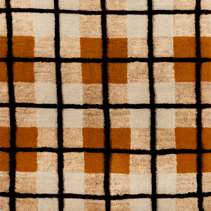 Vintage Plaid Ochre Rug