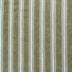 Zig Zag Stripe Moss Fabric