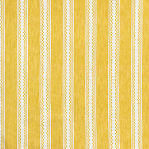 Zig Zag Stripe Mustard Fabric