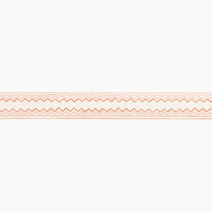 Zig Zag Stripe Rose Wallpaper Border