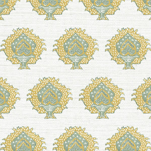 Artichoke Sunrise Grasscloth Wallpaper