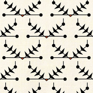 Atomic Trellis Black Fabric