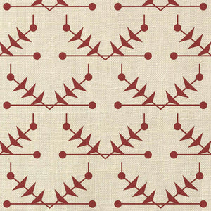 Atomic Trellis Burgundy Fabric