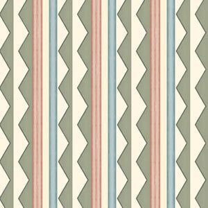 Bloomsbury Stripes Autumn Green Wallpaper