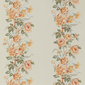 Botanical Stripe Cream Wallpaper