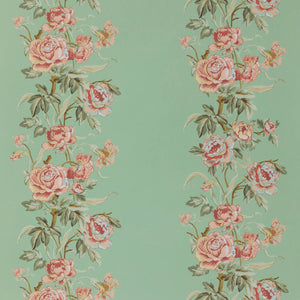 Botanical Stripe Sage Wallpaper