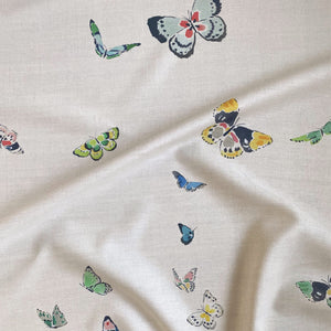 Butterflies Natural Fabric