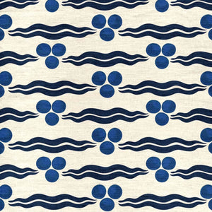 Chintamani Cream & Navy Fabric