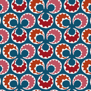 Chintamani Fun Blue & Reds Wallpaper