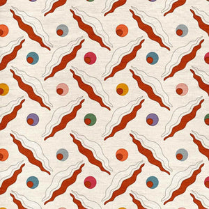 Chintamani Trellis Rusty Orange Fabric