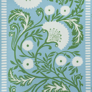 Eastern Garden Blue/Green Wallpaper
