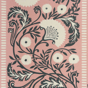 Eastern Garden Pink/Indigo Wallpaper