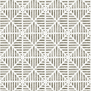Envelope Stripe Smokey Grasscloth Wallpaper