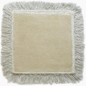 Fancy Fringe Seafoam Powder Rug