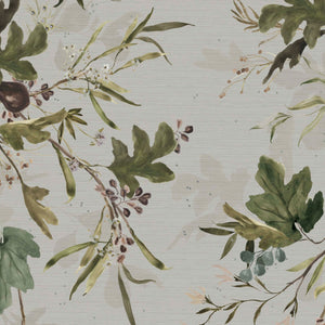 Fig Fog Grasscloth Wallpaper