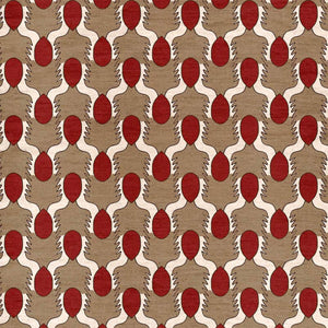 Happy People Beige & Red Fabric