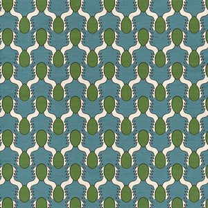 Happy People Blue & Green Fabric