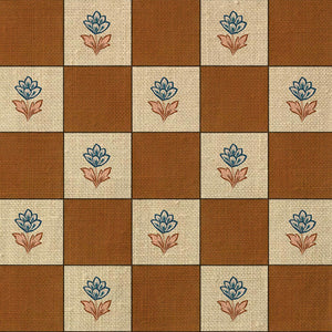 Indian Checks Caramel Fabric