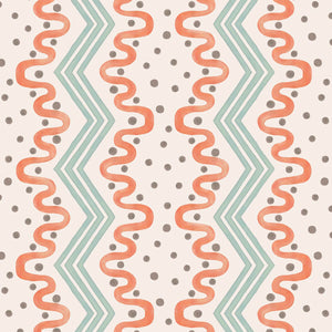 Madame Ziggle Blue & Orange Wallpaper